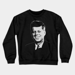 John F. Kennedy Black and White Crewneck Sweatshirt